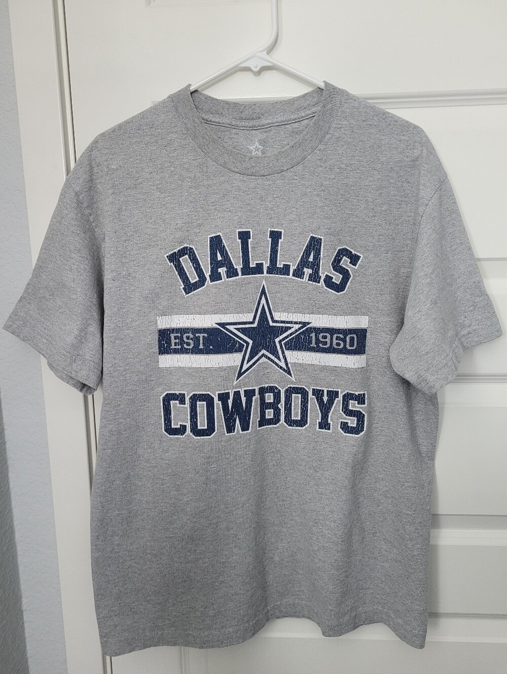Dallas Cowboys Authentic Men’s T-Shirt Gray Est. 1960 Star Logo Size Large
